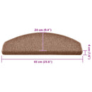 trappemåtter 30 stk. 65x24x4 cm brune halvrund store