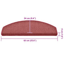 trappemåtter 30 stk. 65 x 24 x 4 cm bordeaux halvrund store