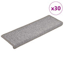 trappemåtter 30 stk. 65x21x4 cm lysegrå rektangulær kant