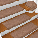 trappemåtter 30 stk. 65x21x4 cm brune rektangulære kanter