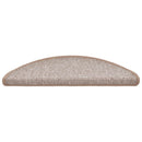 trappemåtter 20 stk. 56x17x3 cm lysebrune halvrunde