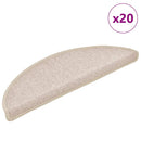 trappemåtter 20 stk. 56x17x3 cm taupe halvrund