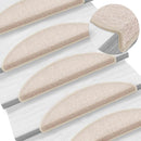 trappemåtter 20 stk. 56x17x3 cm taupe halvrund