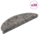 trappemåtter 30 stk. 56x17x3 cm grå halvrunde