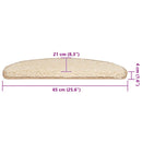 trappemåtter 30 stk. 65x21x4 cm cremefarvede halvrund store