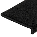 trappemåtter 30 stk. 65x21x4 cm sorte rektangulære kanter
