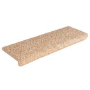 trappemåtter 30 stk. 65x21x4 cm guld rektangulær kant