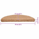trappemåtter 20 stk. 56x17x3 cm beige halvrunde