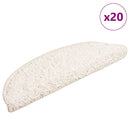 trappemåtter 20 stk. 56x17x3 cm hvide halvrunde