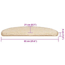 trappemåtter 20 stk. 65x21x4 cm cremefarvede halvrund store