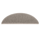 selvklæbende trappemåtter 30 stk. 56x17x3 cm sisal-look sølv
