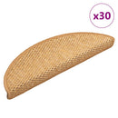 selvklæbende trappemåtter 30 stk. 56x17x3 cm sisal-look sisal