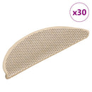 selvklæbende trappemåtter 30 stk. 56x17x3 cm sisal-look creme
