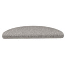 selvklæbende trappemåtter 30 stk. 65x21x4 cm sisal-look sølv