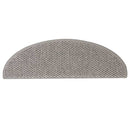 selvklæbende trappemåtter 30 stk. 65x21x4 cm sisal-look sølv