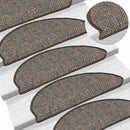 selvklæbende trappemåtter 30stk. 65x21x4cm sisal-look grå-beige