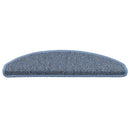 selvklæbende trappemåtter 30 stk. 65x21x4 cm sisal-look blå