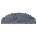 selvklæbende trappemåtter 30 stk. 65x21x4 cm sisal-look blå