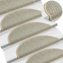 selvklæbende trappemåtter 30 stk. 65x21x4cm sisal-look lysegrøn