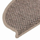 selvklæbende trappemåtter 30 stk. 65x21x4 cm sisal-look beige