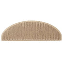 selvklæbende trappemåtter 30stk. 65x21x4cm sisal-look sandfarve