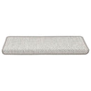 selvklæbende trappemåtter 30 stk. 65x21x4 cm sisal-look platina