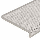selvklæbende trappemåtter 30 stk. 65x21x4 cm sisal-look platina