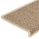 selvklæbende trappemåtter 30stk. 65x21x4cm sisal-look sandfarve