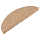 selvklæbende trappemåtter 20 stk. 56x17x3 cm beige