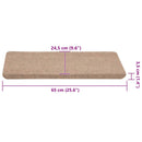 selvklæbende trappemåtter 30 stk. 65x24,5x3,5 cm beige