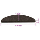 selvklæbende trappemåtter 20 stk. 56x17x3 cm antracitgrå