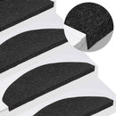 selvklæbende trappemåtter 20 stk. 65x22,5x3,5 cm sort