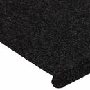 selvklæbende trappemåtter 30 stk. 65x24,5x3,5 cm sort