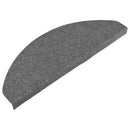 selvklæbende trappemåtter 30 stk. 65x22,5x3,5 cm grå
