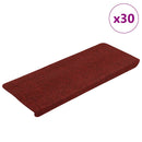 selvklæbende trappemåtter 30 stk. 65x24,5x3,5 cm rød