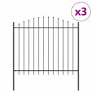 Havehegn 3 pcs Grå 170 x 190 cm Pulverlakeret stål