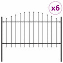 Havehegn 6 pcs Grå 170 x 140 cm Pulverlakeret stål