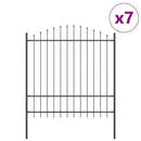 Havehegn 7 pcs Grå 170 x 215 cm Pulverlakeret stål