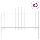 Havehegn 3 pcs Hvid 170 x 140 cm Pulverlakeret stål