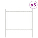 Havehegn 3 pcs Hvid 170 x 190 cm Pulverlakeret stål