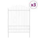 Havehegn 3 pcs Hvid 170 x 225 cm Pulverlakeret stål