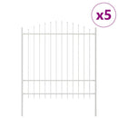 Havehegn 5 pcs Hvid 170 x 215 cm Pulverlakeret stål