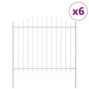 Havehegn 6 pcs Hvid 170 x 165 cm Pulverlakeret stål
