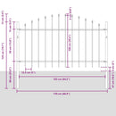 Havehegn 7 pcs Hvid 170 x 140 cm Pulverlakeret stål