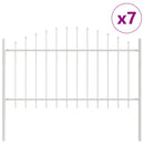 Havehegn 7 pcs Hvid 170 x 140 cm Pulverlakeret stål