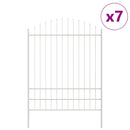 Havehegn 7 pcs Hvid 170 x 225 cm Pulverlakeret stål