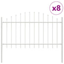 Havehegn 8 pcs Hvid 170 x 140 cm Pulverlakeret stål
