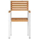 Have Stol 6 pcs Massiv teaktræ og rustfrit stål