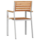 Have Stol 8 pcs Massiv teaktræ og rustfrit stål