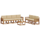 Udendørs sofagruppe med pude 8 pcs Naturlig og Beige
